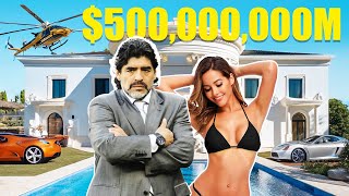 Los Gastos Millonarios De Maradona De Mansiones de Lujo a Excentricidades Increíbles [upl. by Neelyam]