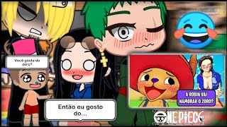 Mugiwaras react A ROBIN tá APAIXONADA pelo ZORO 👀 Robin e Chopper RESPONDEM no one Piece VR [upl. by Jeffries]