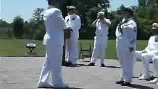 US Navy Retirement Ceremony Passing the Flag amp Piping Ashore [upl. by Clywd317]