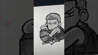 Hanamichi Sakuragi Cute Sketch Drawing Anime Slamdunk JJK Oneiece Gojo Zoro fyp [upl. by Ahsircal]