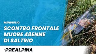 Mendrisio  Scontro frontale muore 48enne di Saltrio [upl. by Ettevad]