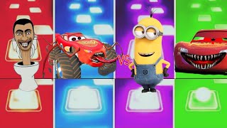 Skibidi Toilet 🆚 McQueen Exe 🆚 Minions 🆚 McQueen Lighting Easter  Tiles Hop [upl. by Freytag]