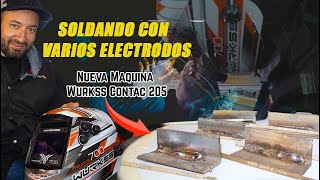 ¡NO CREERAS LO QUE ESTE EQUIPO DE SOLDURA HACE prueba en diferentes electrodos en soldadura MMA [upl. by Sheena569]