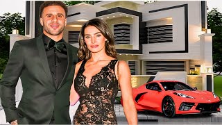 Kyle Walker 2 WIVES Lifestyle amp Net Worth 2024 [upl. by Janerich]