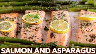 Easy One Pan Salmon Recipe with Asparagus  30 Minute Meal [upl. by Qerat]