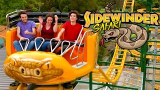 Sidewinder Safari Roller Coaster at Six Flags Discovery Kingdom New For 2022 [upl. by Lavud]