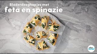 Bladerdeeghapjes met feta en spinazie – recept – Allerhande [upl. by Lectra388]