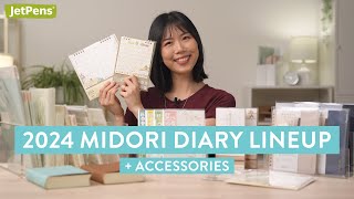 2024 Midori Diary Lineup  Accessories ✨📓 [upl. by Adlei]