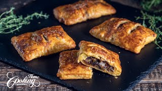 Caramelized Onion and Mushroom Puff Pastry Hand Pies [upl. by Aihc]