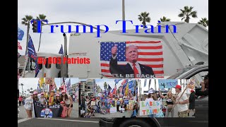 Trump Train Car Rally 11224  Huntington Beach Pier [upl. by Ciaphus]