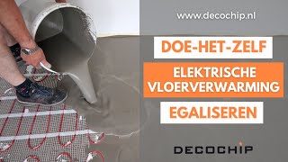 Zelf Elektrische Vloerverwarming Egaliseren  Vloer Egaliseren Met Egaline  Doe Het Zelf [upl. by Ytirahc]