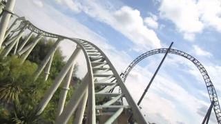 Colossus Front Row Seat onride HD POV Thorpe Park [upl. by Cioffred]