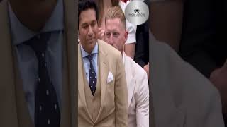 Sachin Tendulkar and sporting stars welcomed into royal box  Wimbledon 2024 sachintendulkar [upl. by Celeski]