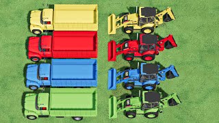 Loaders Of Colors  EXCAVATIONS WORK with Loaders and Trucks  Lime Road Farming Simulator 22 [upl. by Dora816]