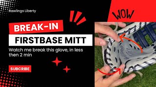 How to break in a first base mitt softball [upl. by Etnuaed405]