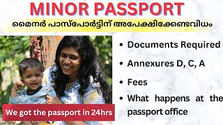 How to apply for a Minor Passport in India  Documents Required  Annexure D C amp A explained [upl. by Ieppet847]