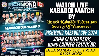 United Kabaddi Federation Society Of Vancouver  Richmond Kabaddi Cup 2024  Live Kabaddi Canada [upl. by Nonnahsal950]