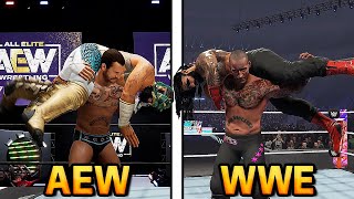 AEW Fight Forever Vs WWE 2K23 Epic Finishers Comparison [upl. by Allana]