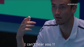 quotCan you let me playquot Medvedev angry against his coach  Australian Open 2021 [upl. by Aennyl]