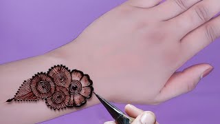 VERY BEAUTIFUL LATEST FLORAL ARABIC HENNA MEHNDI DESIGN FOR FRONT HAND [upl. by Alyn]