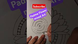 Padma flower mix artartandcraft schoolarts artdrawing easyart easydrawing artwork [upl. by Asiela422]