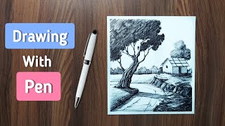 Drawing with Pen  tutorial shorts [upl. by Nissensohn]