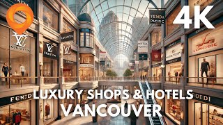 Inside HighEnd Luxury Shops amp Iconic Hotels Vancouver amp Victoria Walking Tour  4K with SUBTITLES [upl. by Aikemahs613]