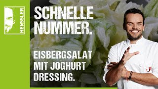 Schnelles EisbergsalatRezept mit JoghurtDressing von Steffen Henssler [upl. by Faxon791]