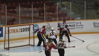 2018 Canadian Juvenile Broomball Championships Day 4Game 5 [upl. by Einahpts]