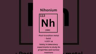 Nihonium  Elements series part113 🧪 science stem learning [upl. by Nauhs]