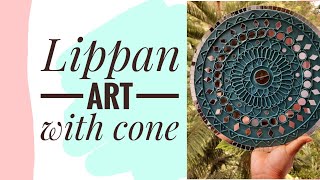 Lippan art ll Easy way to make a wall decor at home ll lippanart lippankaam mudart [upl. by Neirual]