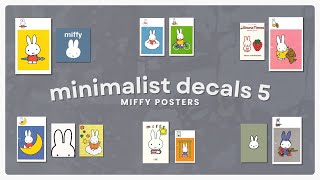 30 minimalist aesthetic cute miffy decals codes  miffy posters  Bloxburg  Berry Avenue [upl. by Bevus]