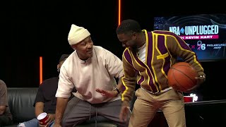 Kevin Hart gives a demonstration on how to properly chest bump 🤣  NBA Unplugged [upl. by Anaiv364]