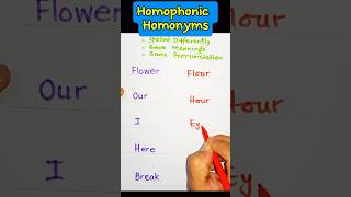 Homonyms  ELT  Vocabulary  Grammar  Semantics  Pronunciation Linguistics LinguaFranca1 [upl. by Madda]