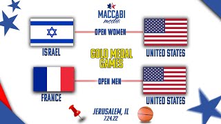 2022 Maccabiah Games  Open Womens Basketball Final  US vs Israel W US vs France M [upl. by Georgy]