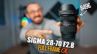 SIGMA 2870mm f28 📸 Este es el ZOOM que tienes que comprar para Cámaras Sony [upl. by Aihseyn]