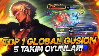 TOP 1 GLOBAL GUSION TYPER  5 TAKIM OYUNLARI [upl. by Markos]