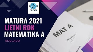 Matura 2021  Matematika A razina zadaci 1 do 28 [upl. by Binetta]