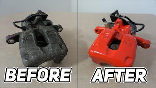 How To rebuild rear brake caliper with EPB – Audi VW restoration complete Guide [upl. by Danella85]