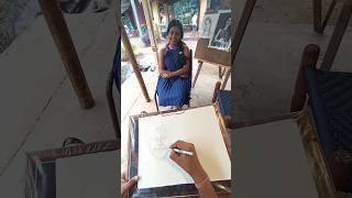 Live portrait art liveportrait portraitdrawing sketch shorts reels viralvideo foryou share [upl. by Atiraj]