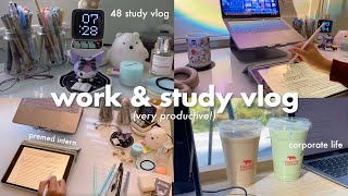 productive vlog 💼 balancing study amp corporate life coping with stress morning routine how i edit🌷 [upl. by Marje]