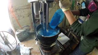 Mixing Bright Blue Plastisol Ink [upl. by Maximo]