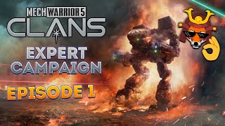 EXPERT Difficulty 🤔 MechWarrior 5 Clans Expert Episode 1 [upl. by Bertold]