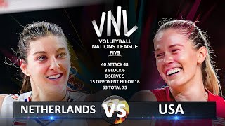 Netherlands vs USA  Womens VNL 2024 [upl. by Ellon727]