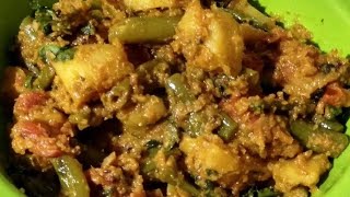 Beans Alooబీన్స్ బంగాళాదుంప కూరGreen Beans amp Potato recipe [upl. by Ebarta]