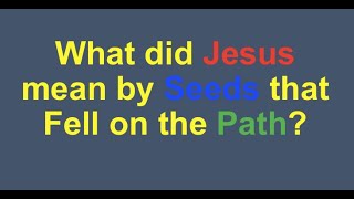 The Parable of the SowerSeeds on the Pathbible christ church [upl. by Gladine]