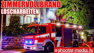 🔥 ZIMMERVOLLBRAND BEI der BURSCHENSCHAFT 🔥  🚒 Löscharbeiten in SOst 🚒 [upl. by Saraann]