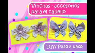 VINCHAS  ACCESORIOS PARA CABELLO DOS MODELOS PASO A PASO [upl. by Felske615]