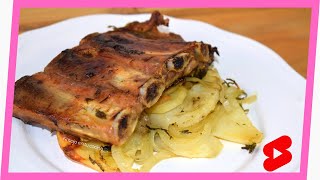 😋 COSTILLAR ASADO con majado de perejil y PATATAS [upl. by Annahoj]