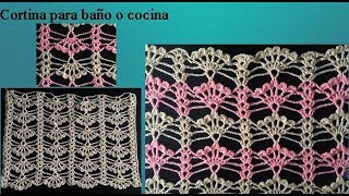 Cortina a crochet para cocina o baño [upl. by Aneladdam886]